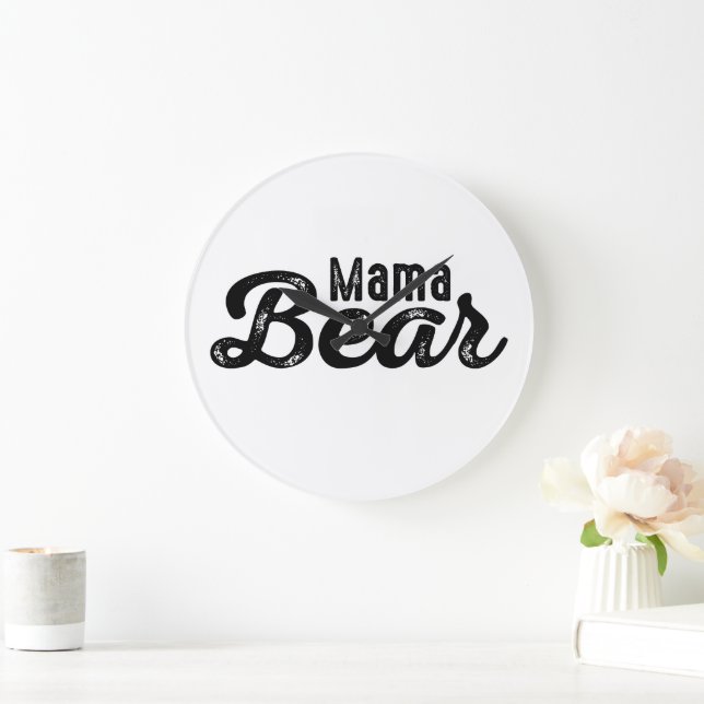 Grande Horloge Ronde Mama Bear (Maison)