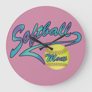 Grande Horloge Ronde Maman de softball à frappe rapide queue athlétique