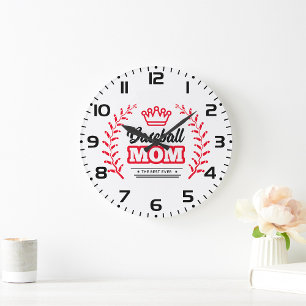Grande Horloge Ronde Maman du baseball