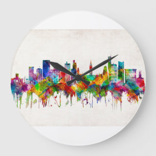 Grande Horloge Ronde Manchester England Skyline