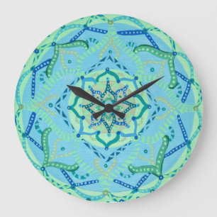 Grande Horloge Ronde Mandala Clock