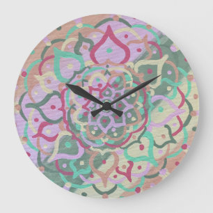 Grande Horloge Ronde Mandala Clock