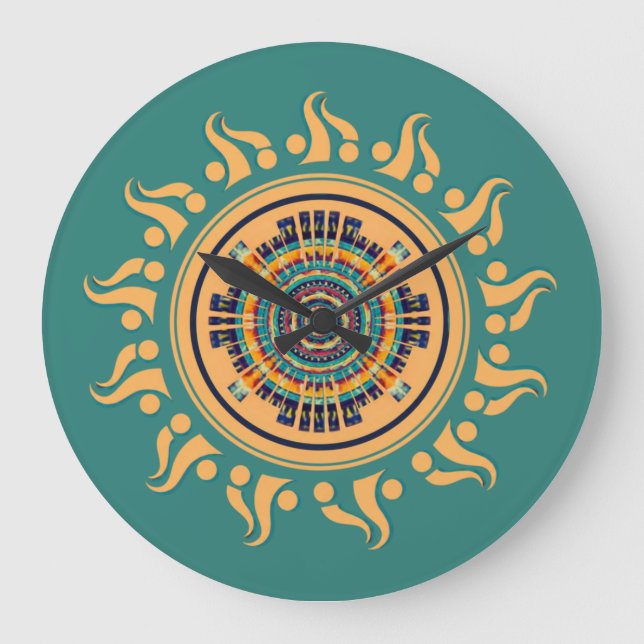 Grande Horloge Ronde Mandala du Soleil (Recto)