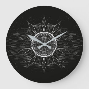 Grande Horloge Ronde Mandala du Soleil 2
