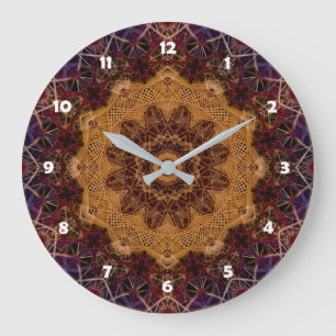 Grande Horloge Ronde Mandala Wall Clock