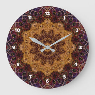 Grande Horloge Ronde Mandala Wall Clock