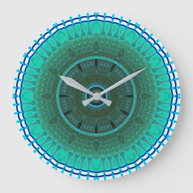 Grande Horloge Ronde Mandala Wall Clock (Recto)