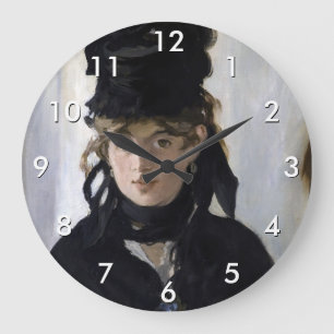 Grande Horloge Ronde Manet - Berthe Morisot avec un bouquet de violette