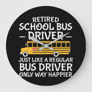 Grande Horloge Ronde Manière de chauffeur d'autobus scolaire de