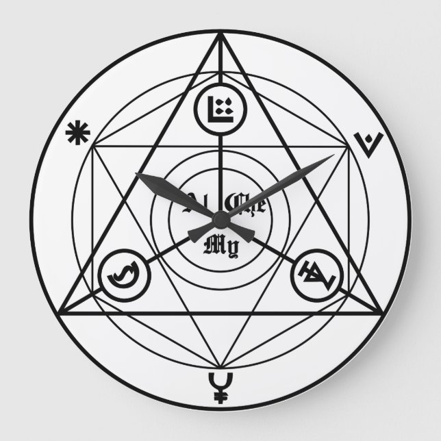 Grande Horloge Ronde Manifeste d'alchimie (Recto)