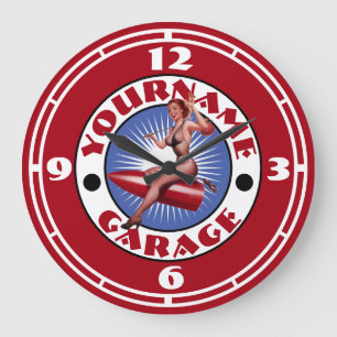 Grande Horloge Ronde Manning Broup Girl Template Large Clock