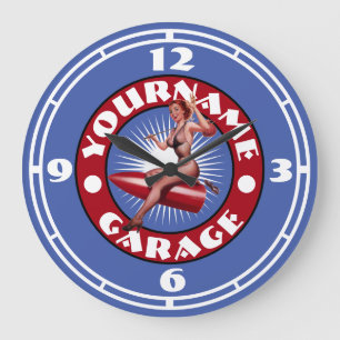 Grande Horloge Ronde Manning Broup Girl Template Large Clock