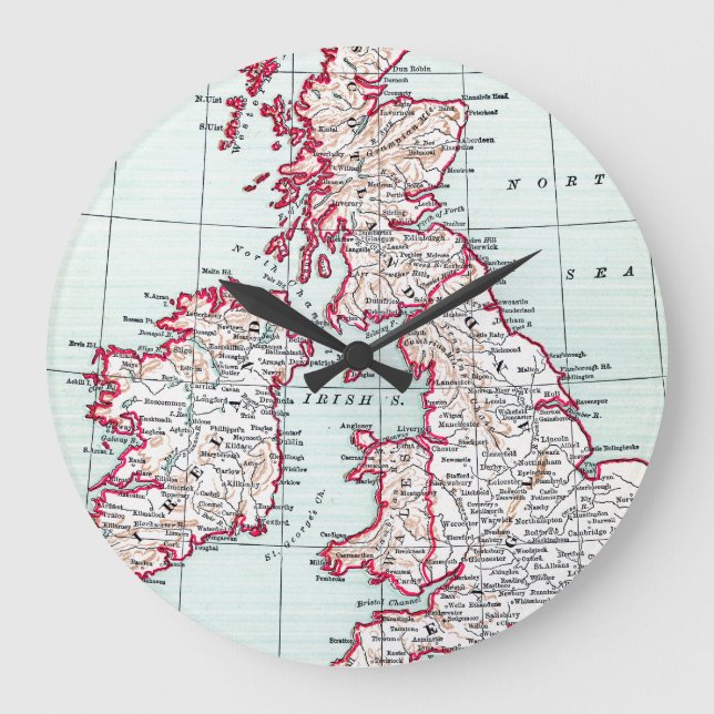 Grande Horloge Ronde MAP : BRITISH ISLES, c1890 (Recto)