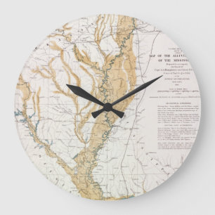GRANDE HORLOGE RONDE MAP: MISSISSIPPI RIVER, 1861