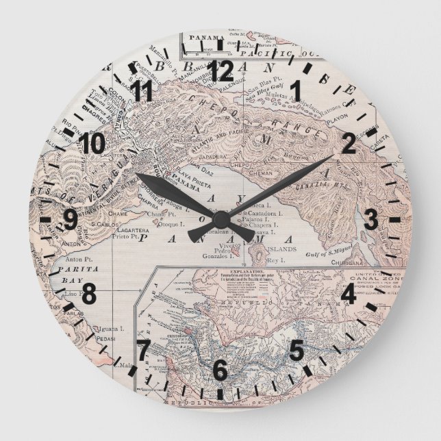 GRANDE HORLOGE RONDE MAP : PANAMA, 1907 (Recto)