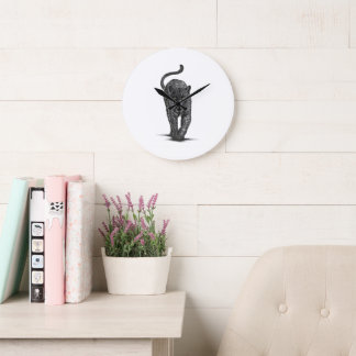 Grande Horloge Ronde Marcher Tigre
