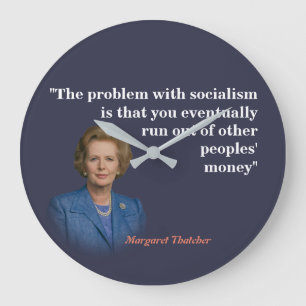 Grande Horloge Ronde Margaret Thatcher Cite Sur Le Socialisme