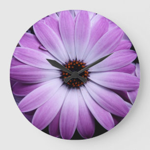 Grande Horloge Ronde Marguerite pourpre