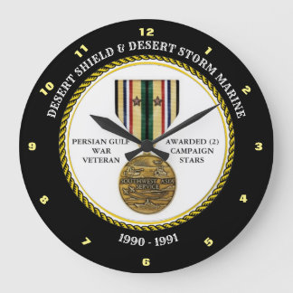GRANDE HORLOGE RONDE MARINE 2 STARS  / DESERT SHIELD & STORM