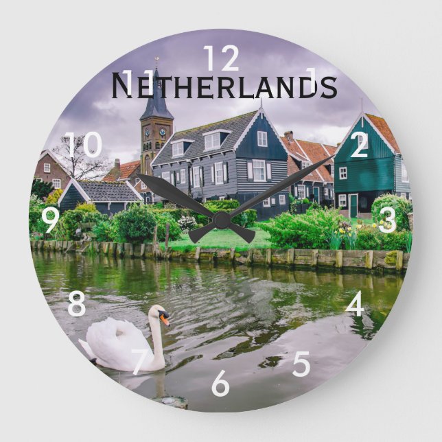 Grande Horloge Ronde Marken, village hollandais à Pays-Bas (Recto)