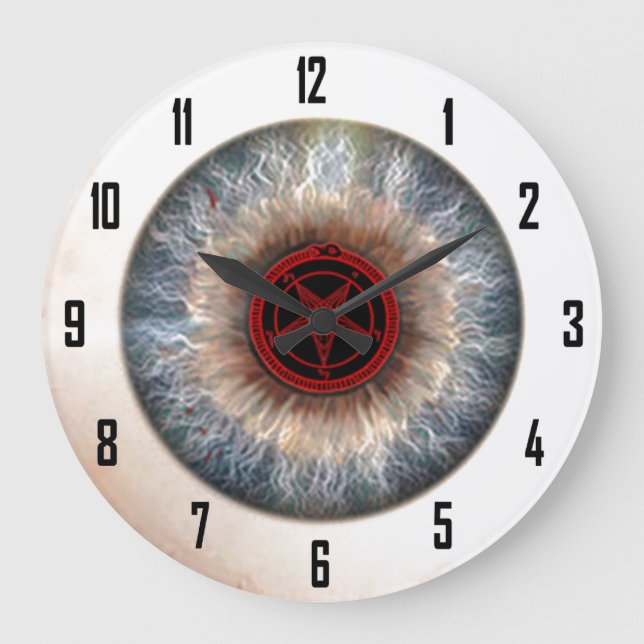 GRANDE HORLOGE RONDE MARQUE DE L'EYEBALL DU DIABLE (Recto)