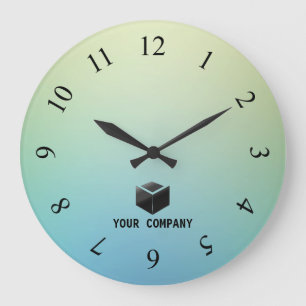 Grande Horloge Ronde Marque d'entreprise personnalisée et modifiable cl