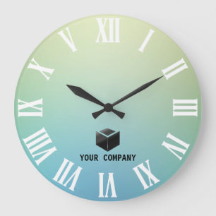 Grande Horloge Ronde Marque d'entreprise personnalisée et modifiable cl