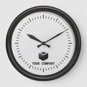 Grande Horloge Ronde Marque d'entreprise personnalisée et modifiable cl