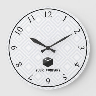 Grande Horloge Ronde Marque d'entreprise personnalisée et modifiable cl