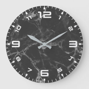 Grande Horloge Ronde Marque noir Grande muraille