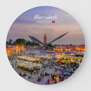 Grande Horloge Ronde Marrakech, Maroc - Place Jemaa el Fnaa