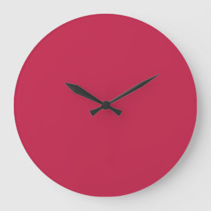 Grande Horloge Ronde Marron brillant (couleur unie)
