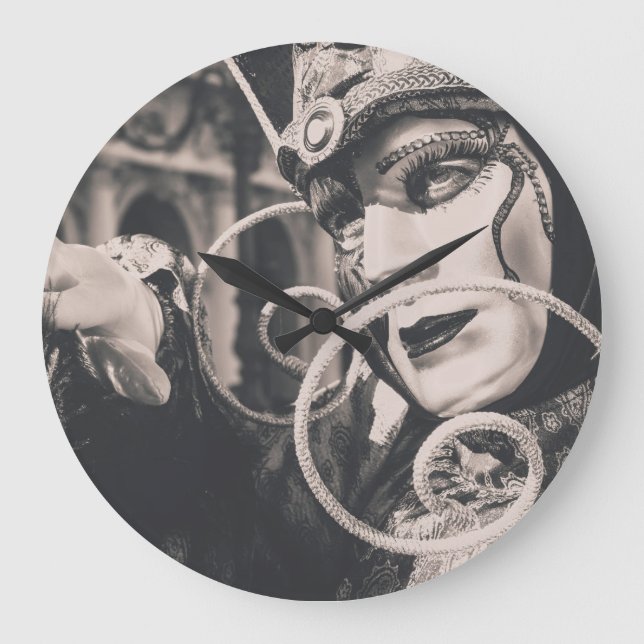 Grande Horloge Ronde Masque de carnaval vénitien (Recto)