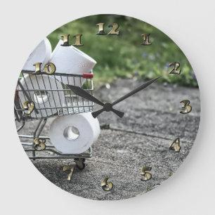 Grande Horloge Ronde Masque de protection contre le virus Corona