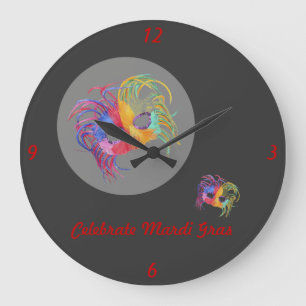 Grande Horloge Ronde Masque perlé -