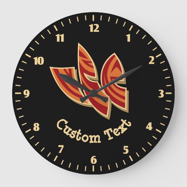 Grande Horloge Ronde Masques africains (Recto)