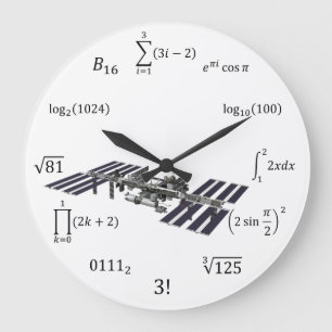 Grande Horloge Ronde Math equations et notations