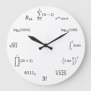 Grande Horloge Ronde Math equations et notations