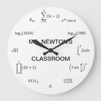 Grande Horloge Ronde Math equations et notations