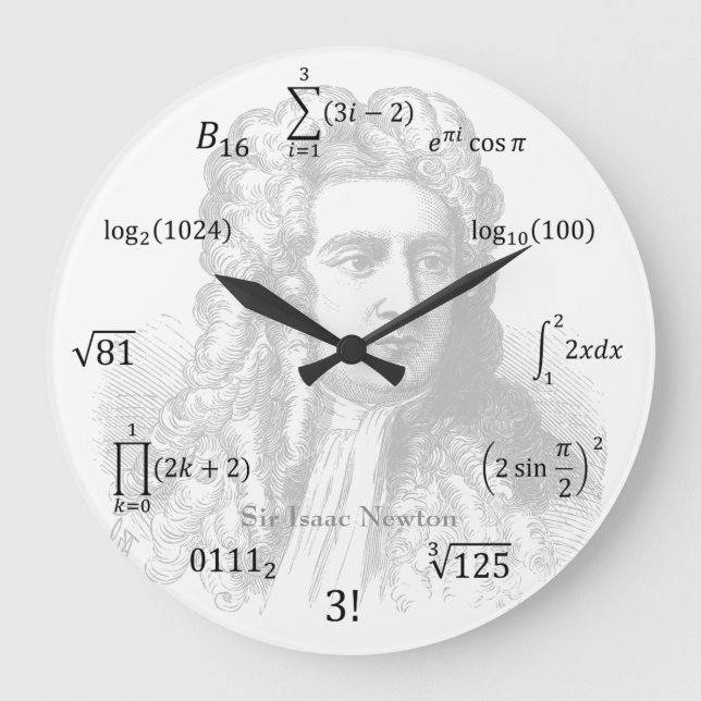 Grande Horloge Ronde Math equations et notations (Recto)