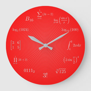 Grande Horloge Ronde Math equations et notations