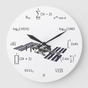 Grande Horloge Ronde Math equations et notations
