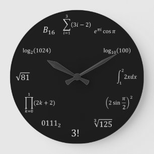 Grande Horloge Ronde Math equations et notations