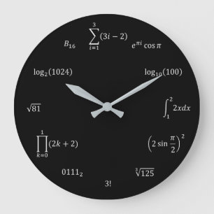 Grande Horloge Ronde Math equations et notations