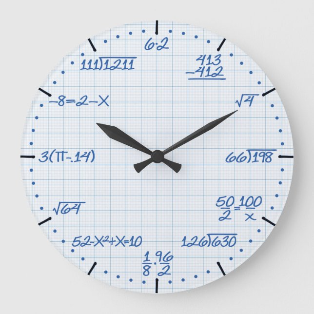Grande Horloge Ronde Mathematical Equations Clock (Recto)