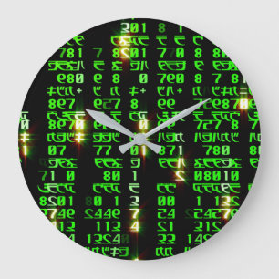 Grande Horloge Ronde Matrice de code