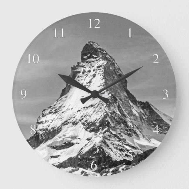 Grande Horloge Ronde Matterhorn Black and White Small Numbers (Recto)