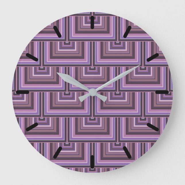 Grande Horloge Ronde Mauve stripes square scales pattern (Recto)