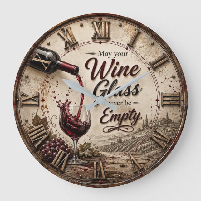 Grande Horloge Ronde May Your Wine Glass Never Be Empty (Recto)