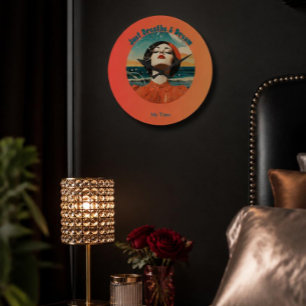 Grande Horloge Ronde Me Time Just Breathe & Dream Retro Me Time
